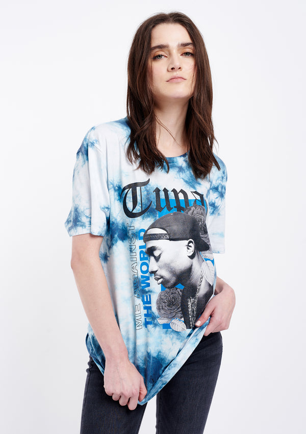 Tupac Me Against The World Women's Tie Dye Tee