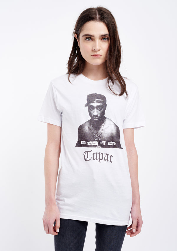 Tupac Me Against The World Women's White Tee