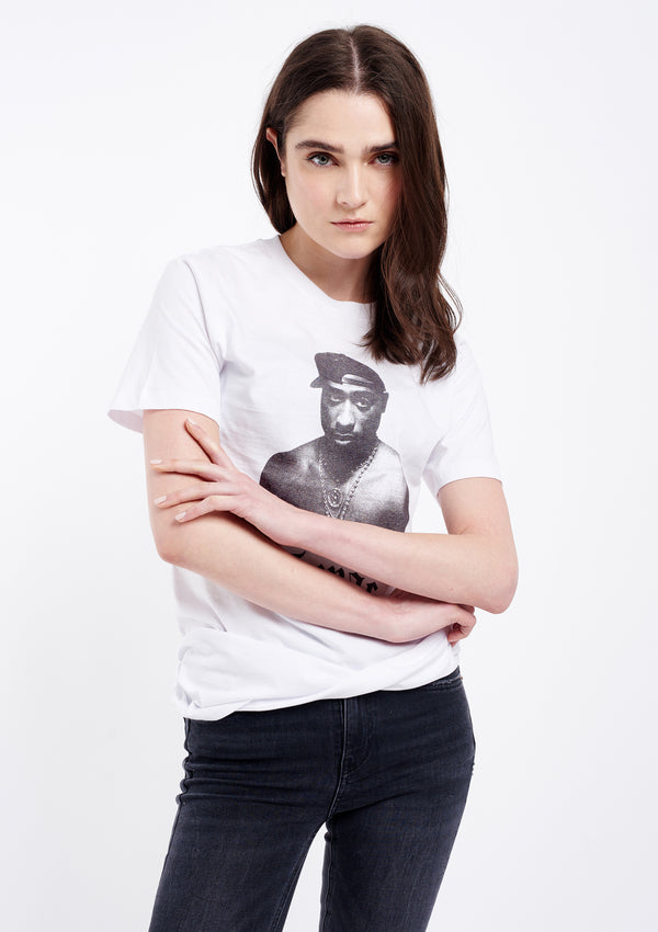 Tupac Me Against The World Women's White Tee