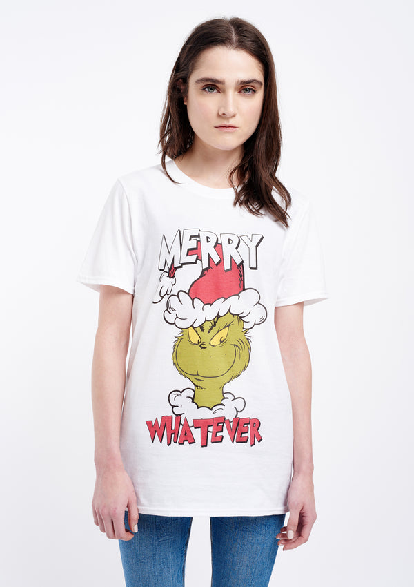 The Grinch Merry Whatever Women's White Tee