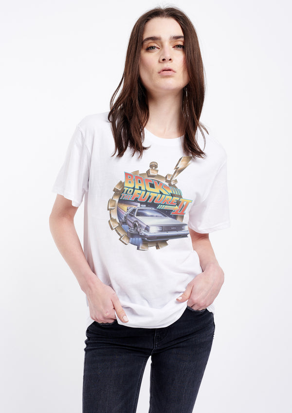 Back To The Future Women's White Tee