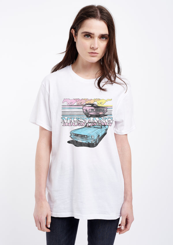 Mustang Women's White Tee