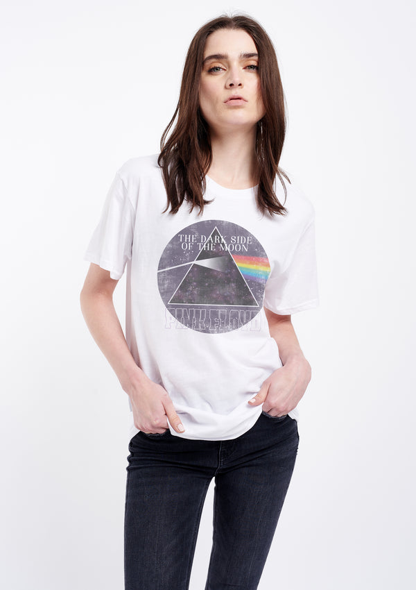 Pink Floyd The Dark Side Of The Moon Women's White Tee