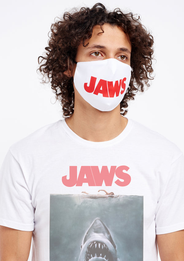 Adult Unisex Jaws White Non-Medical Face Mask