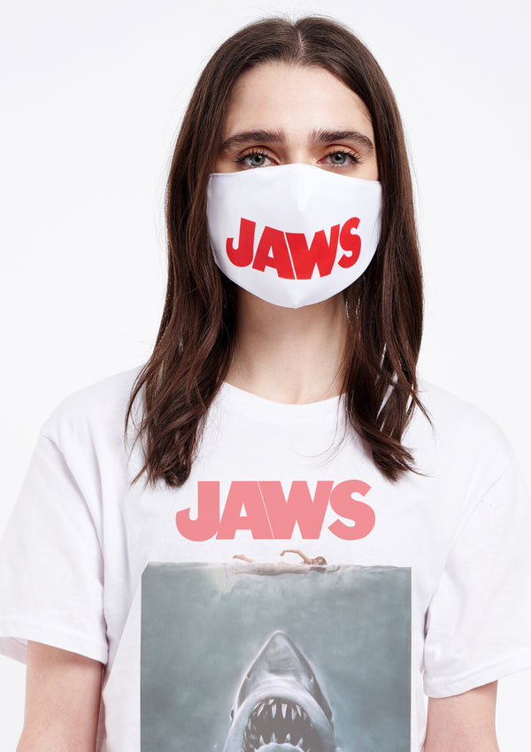 Adult Unisex Jaws White Non-Medical Face Mask