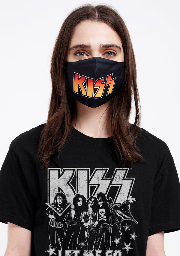 Adult Unisex Kiss Non-Medical Black Face Mask