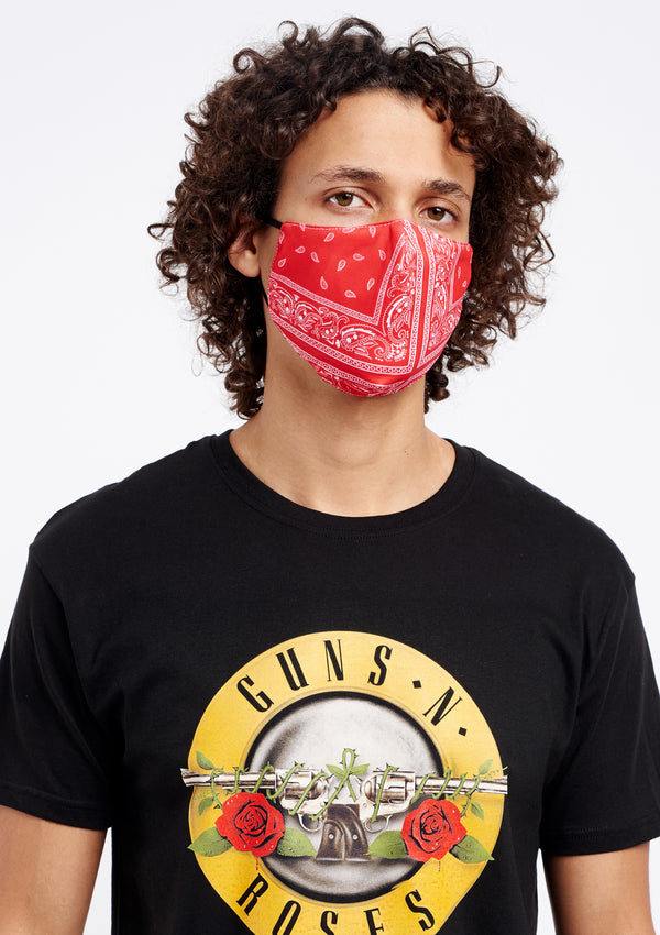 Adult Unisex Red Bandana Non-Medical Face Mask