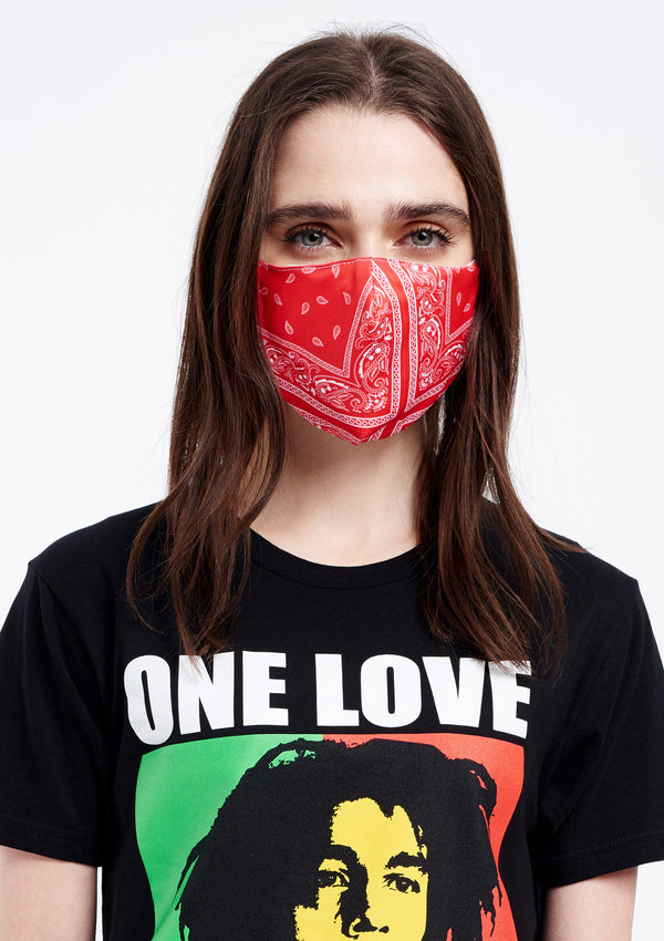 Adult Unisex Red Bandana Non-Medical Face Mask