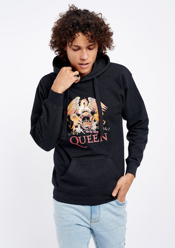 Queen Men's Charcoal Hoodie