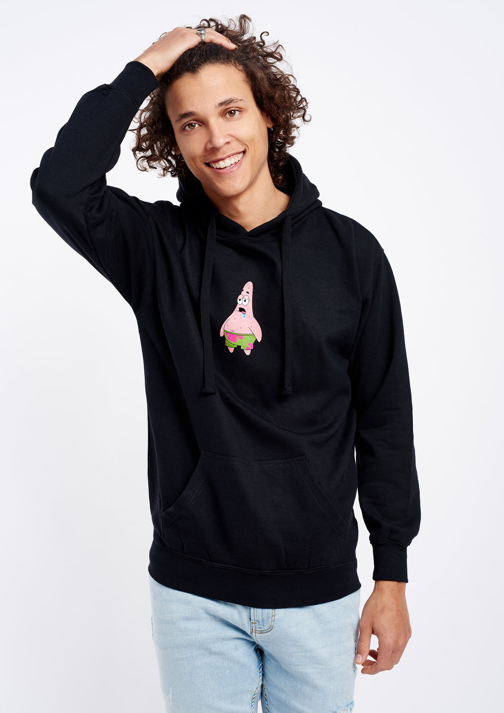 Patrick SpongeBob Squarepants Men s Black Hoodie Novel Teez Designs