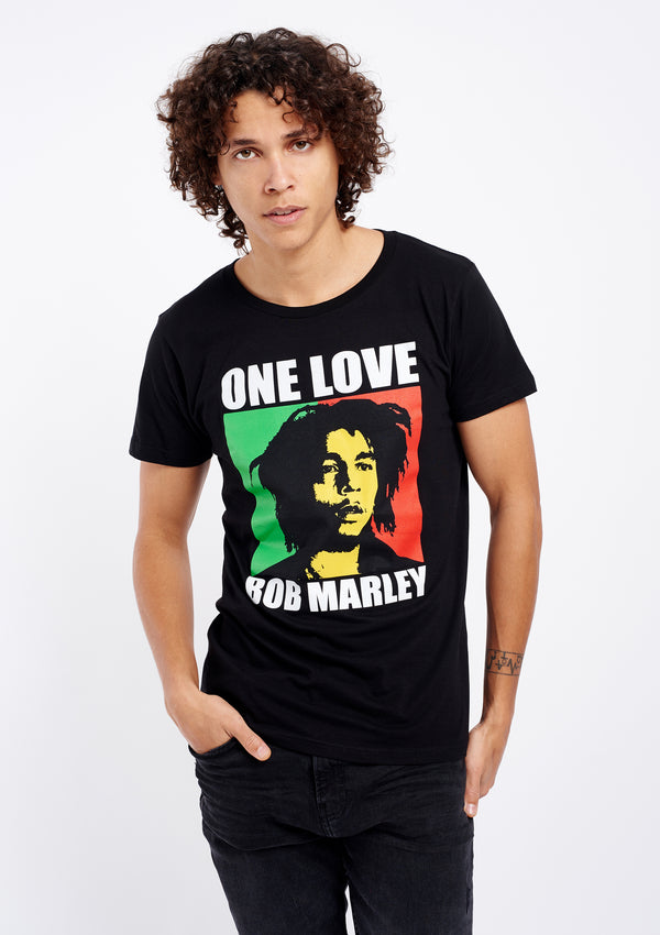 Bob Marley One Love Men's Black Tee