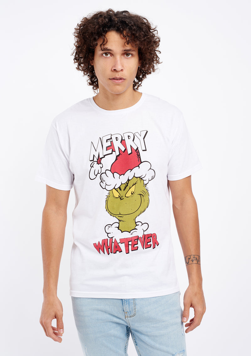 The Grinch Merry Whatever Men's White Tee