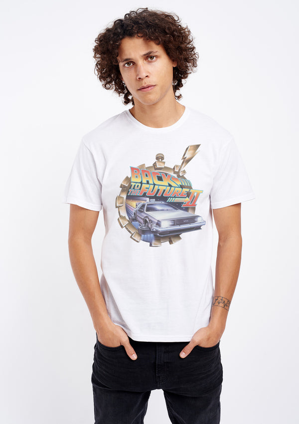 Back To The Future Men's White Tee