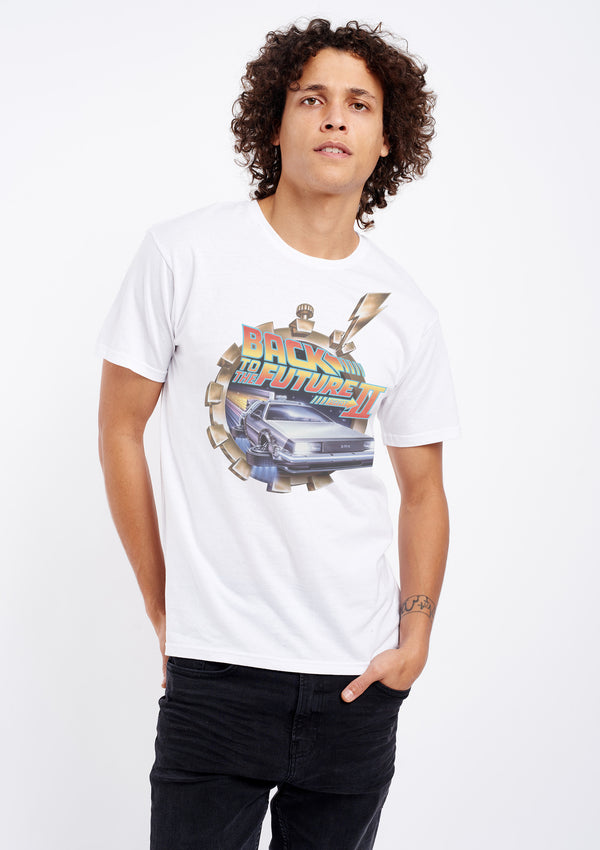 Back To The Future Men's White Tee