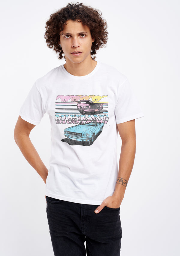 Mustang Men's White Tee