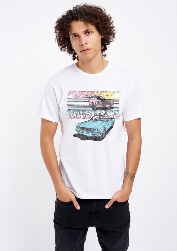 Mustang Men's White Tee