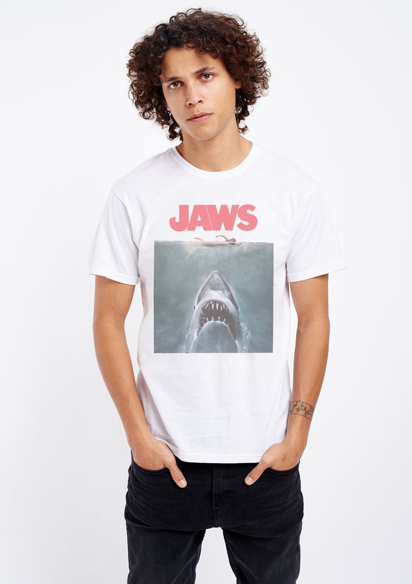 Jaws Men's White Tee