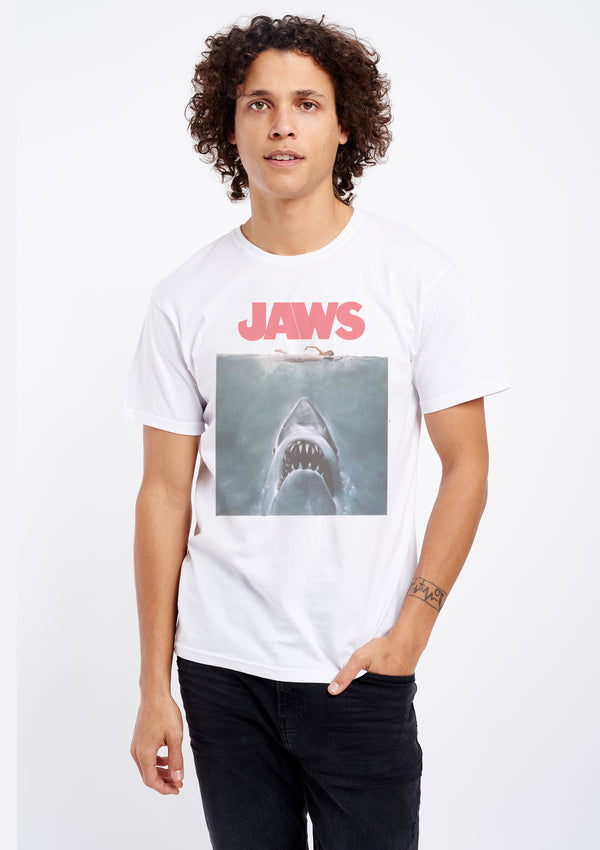 Jaws Men's White Tee